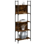 vidaXL Bibliotecă 5 niveluri, stejar fumuriu, 60,5x24x166,5 cm vidaXL Bibliotecă 5 niveluri, stejar fumuriu, 60,5x24x166,5 cm