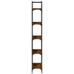 vidaXL Bibliotecă 5 niveluri, stejar fumuriu, 60,5x24x166,5 cm vidaXL Bibliotecă 5 niveluri, stejar fumuriu, 60,5x24x166,5 cm