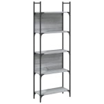 vidaXL Bibliotecă 5 niveluri, gri sonoma, 60,5x24x166,5 cm vidaXL Bibliotecă 5 niveluri, gri sonoma, 60,5x24x166,5 cm