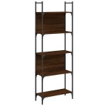 vidaXL Bibliotecă 5 niveluri, stejar maro, 60,5x24x166,5 cm vidaXL Bibliotecă 5 niveluri, stejar maro, 60,5x24x166,5 cm