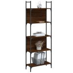 vidaXL Bibliotecă 5 niveluri, stejar maro, 60,5x24x166,5 cm vidaXL Bibliotecă 5 niveluri, stejar maro, 60,5x24x166,5 cm