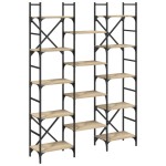 vidaXL Bibliotecă, stejar sonoma, 127,5x28,5x172,5 cm, lemn prelucrat vidaXL Bibliotecă, stejar sonoma, 127,5x28,5x172,5 cm, lemn prelucrat