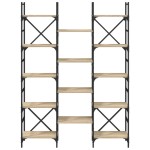 vidaXL Bibliotecă, stejar sonoma, 127,5x28,5x172,5 cm, lemn prelucrat vidaXL Bibliotecă, stejar sonoma, 127,5x28,5x172,5 cm, lemn prelucrat