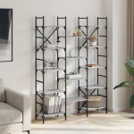 vidaXL Bibliotecă, gri sonoma, 127,5x28,5x172,5 cm, lemn prelucrat vidaXL Bibliotecă, gri sonoma, 127,5x28,5x172,5 cm, lemn prelucrat