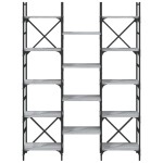 vidaXL Bibliotecă, gri sonoma, 127,5x28,5x172,5 cm, lemn prelucrat vidaXL Bibliotecă, gri sonoma, 127,5x28,5x172,5 cm, lemn prelucrat