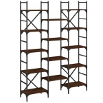 vidaXL Bibliotecă, stejar maro, 127,5x28,5x172,5 cm, lemn prelucrat