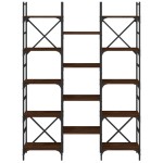vidaXL Bibliotecă, stejar maro, 127,5x28,5x172,5 cm, lemn prelucrat