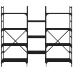 vidaXL Bibliotecă, negru, 160x28,5x136,5 cm, lemn prelucrat vidaXL Bibliotecă, negru, 160x28,5x136,5 cm, lemn prelucrat