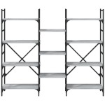 vidaXL Bibliotecă, gri sonoma, 160x28,5x136,5 cm, lemn prelucrat vidaXL Bibliotecă, gri sonoma, 160x28,5x136,5 cm, lemn prelucrat