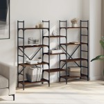vidaXL Bibliotecă, stejar maro, 160x28,5x136,5 cm, lemn prelucrat