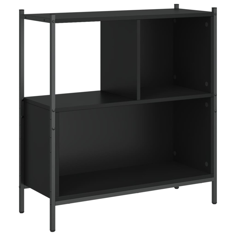 vidaXL Bibliotecă, negru, 72x28x77,5 cm, lemn prelucrat