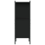 vidaXL Bibliotecă, negru, 72x28x77,5 cm, lemn prelucrat vidaXL Bibliotecă, negru, 72x28x77,5 cm, lemn prelucrat