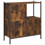 vidaXL Bibliotecă, stejar fumuriu, 72x28x77,5 cm, lemn prelucrat vidaXL Bibliotecă, stejar fumuriu, 72x28x77,5 cm, lemn prelucrat