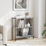 vidaXL Bibliotecă, gri sonoma, 72x28x77,5 cm, lemn prelucrat vidaXL Bibliotecă, gri sonoma, 72x28x77,5 cm, lemn prelucrat