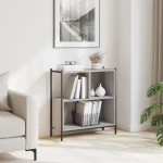 vidaXL Bibliotecă, gri sonoma, 72x28x77,5 cm, lemn prelucrat vidaXL Bibliotecă, gri sonoma, 72x28x77,5 cm, lemn prelucrat
