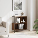 vidaXL Bibliotecă, stejar maro, 72x28x77,5 cm, lemn prelucrat vidaXL Bibliotecă, stejar maro, 72x28x77,5 cm, lemn prelucrat