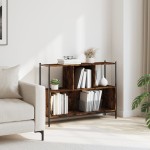 vidaXL Bibliotecă, stejar fumuriu, 102x28x77,5 cm, lemn prelucrat vidaXL Bibliotecă, stejar fumuriu, 102x28x77,5 cm, lemn prelucrat
