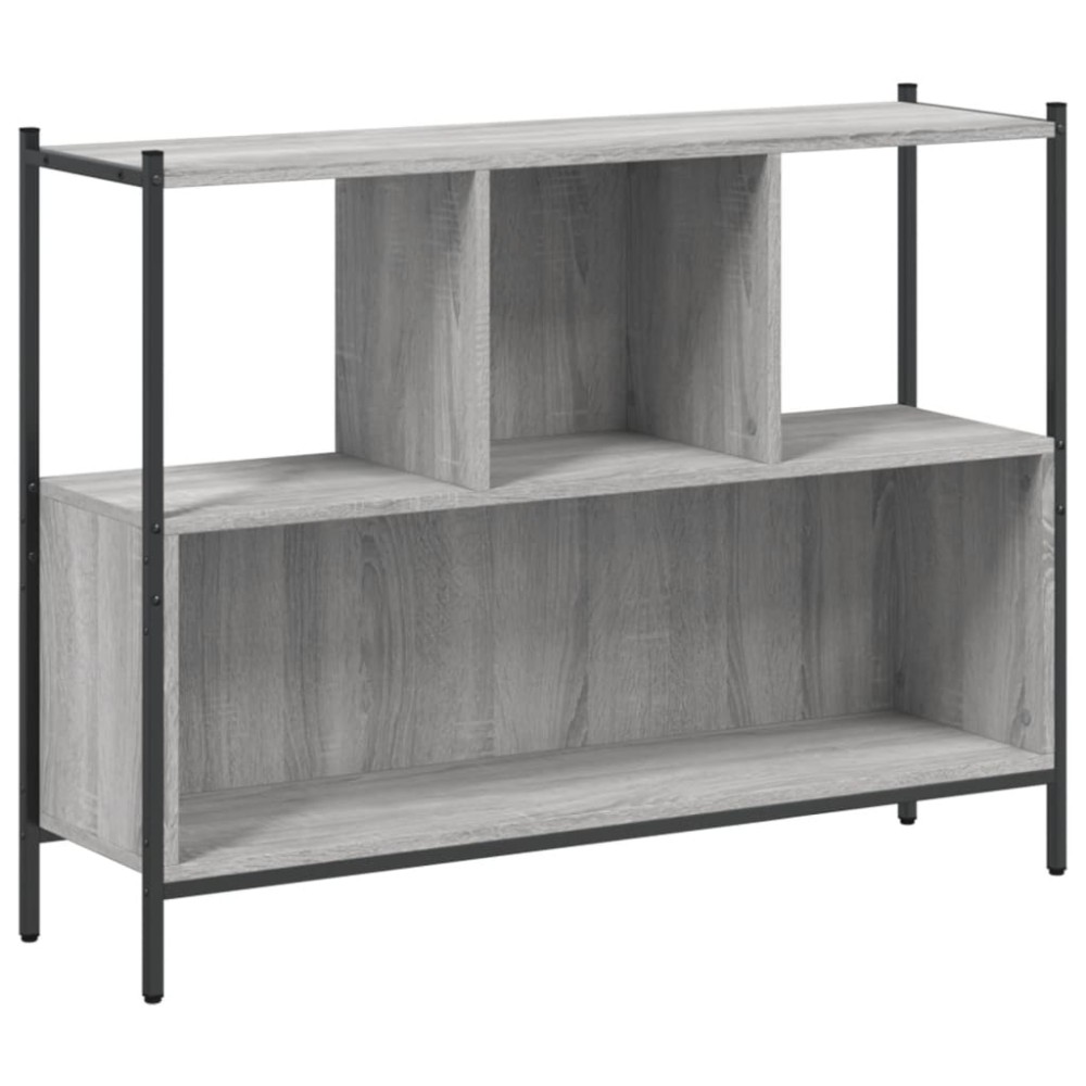 vidaXL Bibliotecă, gri sonoma, 102x28x77,5 cm, lemn prelucrat