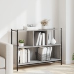 vidaXL Bibliotecă, gri sonoma, 102x28x77,5 cm, lemn prelucrat vidaXL Bibliotecă, gri sonoma, 102x28x77,5 cm, lemn prelucrat