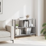 vidaXL Bibliotecă, gri sonoma, 102x28x77,5 cm, lemn prelucrat vidaXL Bibliotecă, gri sonoma, 102x28x77,5 cm, lemn prelucrat