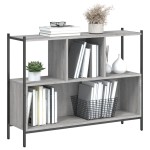 vidaXL Bibliotecă, gri sonoma, 102x28x77,5 cm, lemn prelucrat vidaXL Bibliotecă, gri sonoma, 102x28x77,5 cm, lemn prelucrat