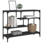 vidaXL Măsuță consolă, negru, 100x30x75 cm, lemn compozit vidaXL Măsuță consolă, negru, 100x30x75 cm, lemn compozit