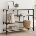 vidaXL Măsuță consolă, stejar sonoma, 100x30x75 cm, lemn prelucrat vidaXL Măsuță consolă, stejar sonoma, 100x30x75 cm, lemn prelucrat