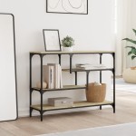 vidaXL Măsuță consolă, stejar sonoma, 100x30x75 cm, lemn prelucrat vidaXL Măsuță consolă, stejar sonoma, 100x30x75 cm, lemn prelucrat