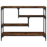 vidaXL Măsuță consolă, stejar fumuriu, 100x30x75 cm, lemn prelucrat vidaXL Măsuță consolă, stejar fumuriu, 100x30x75 cm, lemn prelucrat
