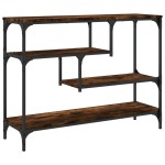 vidaXL Măsuță consolă, stejar fumuriu, 100x30x75 cm, lemn prelucrat vidaXL Măsuță consolă, stejar fumuriu, 100x30x75 cm, lemn prelucrat
