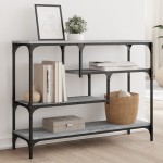 vidaXL Măsuță consolă, gri sonoma, 100x30x75 cm, lemn prelucrat vidaXL Măsuță consolă, gri sonoma, 100x30x75 cm, lemn prelucrat