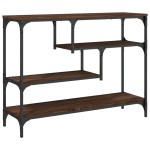 vidaXL Măsuță consolă, stejar maro, 100x30x75 cm, lemn prelucrat vidaXL Măsuță consolă, stejar maro, 100x30x75 cm, lemn prelucrat