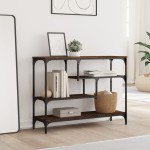 vidaXL Măsuță consolă, stejar maro, 100x30x75 cm, lemn prelucrat vidaXL Măsuță consolă, stejar maro, 100x30x75 cm, lemn prelucrat