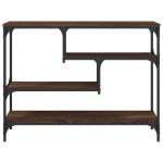 vidaXL Măsuță consolă, stejar maro, 100x30x75 cm, lemn prelucrat vidaXL Măsuță consolă, stejar maro, 100x30x75 cm, lemn prelucrat