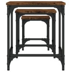 vidaXL Măsuțe suprapuse de cafea 3 buc, stejar fumuriu, lemn prelucrat