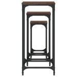 vidaXL Măsuțe laterale suprapuse, 3 buc, stejar maro, lemn prelucrat