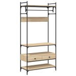 vidaXL Șifonier cu sertare stejar sonoma 89x39x184,5 cm lemn compozit vidaXL Șifonier cu sertare stejar sonoma 89x39x184,5 cm lemn compozit