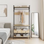 vidaXL Șifonier cu sertare stejar sonoma 89x39x184,5 cm lemn compozit vidaXL Șifonier cu sertare stejar sonoma 89x39x184,5 cm lemn compozit