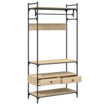 vidaXL Șifonier cu sertare stejar sonoma 89x39x184,5 cm lemn compozit vidaXL Șifonier cu sertare stejar sonoma 89x39x184,5 cm lemn compozit