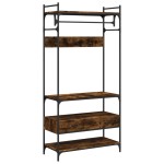 vidaXL Șifonier cu sertare stejar fumuriu 89x39x184,5 cm lemn compozit vidaXL Șifonier cu sertare stejar fumuriu 89x39x184,5 cm lemn compozit