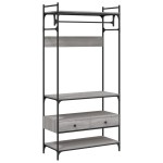 vidaXL Șifonier cu sertare, gri sonoma, 89x39x184,5 cm, lemn compozit vidaXL Șifonier cu sertare, gri sonoma, 89x39x184,5 cm, lemn compozit