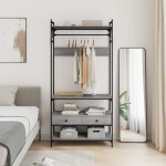 vidaXL Șifonier cu sertare, gri sonoma, 89x39x184,5 cm, lemn compozit vidaXL Șifonier cu sertare, gri sonoma, 89x39x184,5 cm, lemn compozit