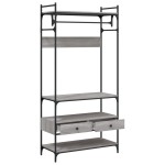 vidaXL Șifonier cu sertare, gri sonoma, 89x39x184,5 cm, lemn compozit vidaXL Șifonier cu sertare, gri sonoma, 89x39x184,5 cm, lemn compozit