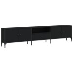 vidaXL Comodă TV cu sertar, negru, 200x25x44 cm, lemn prelucrat vidaXL Comodă TV cu sertar, negru, 200x25x44 cm, lemn prelucrat
