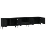 vidaXL Comodă TV cu sertar, negru, 200x25x44 cm, lemn prelucrat vidaXL Comodă TV cu sertar, negru, 200x25x44 cm, lemn prelucrat