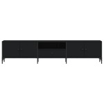 vidaXL Comodă TV cu sertar, negru, 200x25x44 cm, lemn prelucrat vidaXL Comodă TV cu sertar, negru, 200x25x44 cm, lemn prelucrat