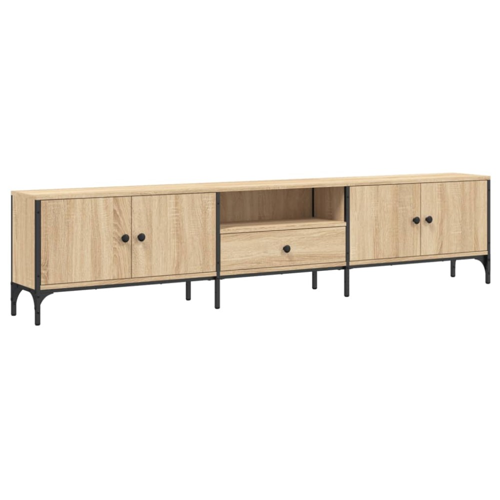 vidaXL Comodă TV cu sertar, stejar sonoma, 200x25x44 cm lemn prelucrat