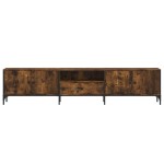 vidaXL Comodă TV cu sertar, stejar fumuriu 200x25x44 cm lemn prelucrat vidaXL Comodă TV cu sertar, stejar fumuriu 200x25x44 cm lemn prelucrat