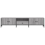 vidaXL Comodă TV cu sertar, gri sonoma, 200x25x44 cm, lemn prelucrat vidaXL Comodă TV cu sertar, gri sonoma, 200x25x44 cm, lemn prelucrat