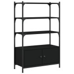 vidaXL Bibliotecă cu 3 niveluri, negru, 70x30x109,5 cm lemn prelucrat vidaXL Bibliotecă cu 3 niveluri, negru, 70x30x109,5 cm lemn prelucrat
